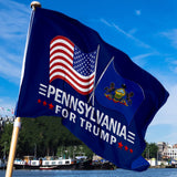 Pennsylvania For Trump 3 x 5 Flag - Limited Edition Dual Flags