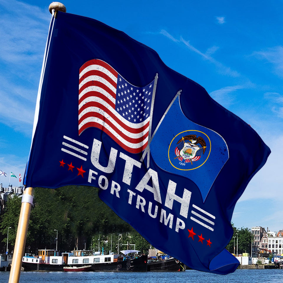 Utah For Trump 3 x 5 Flag - Limited Edition Dual Flags