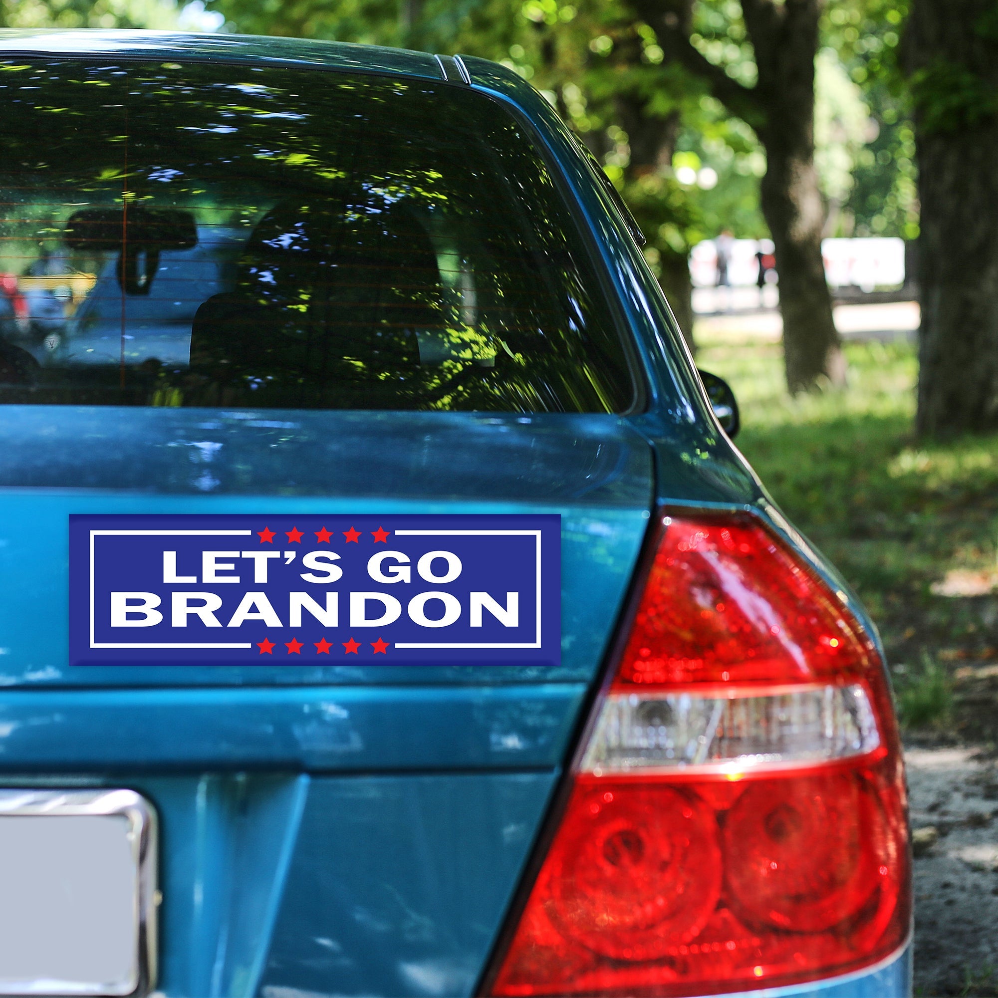 WSQ Donald Trump Lets Go Brandon Vinyl Bumper Sticker Decal - 5 Inches -  Lets Go Brandon Sticker for Car Truck SUV Van Window Bumper Wall Laptop