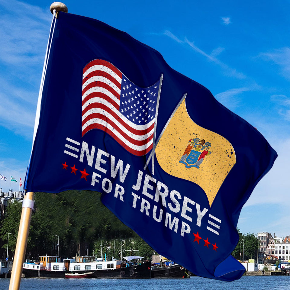 New Jersey For Trump 3 x 5 Flag - Limited Edition Dual Flags