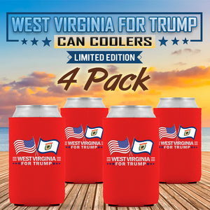 West Virginia For Trump Limited Edition Can Cooler 4 Pack