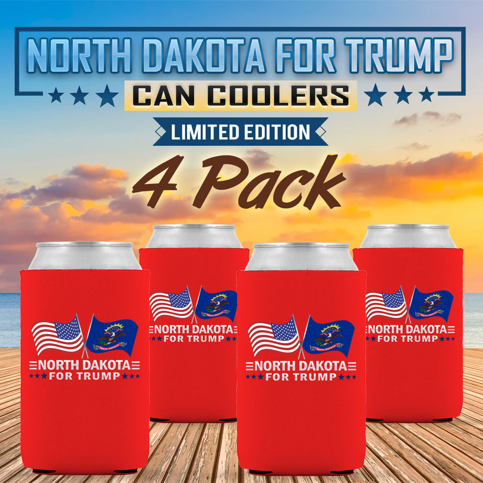 North Dakota For Trump Limited Edition Can Cooler 4 Pack