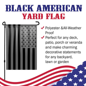 Black American Yard Flag