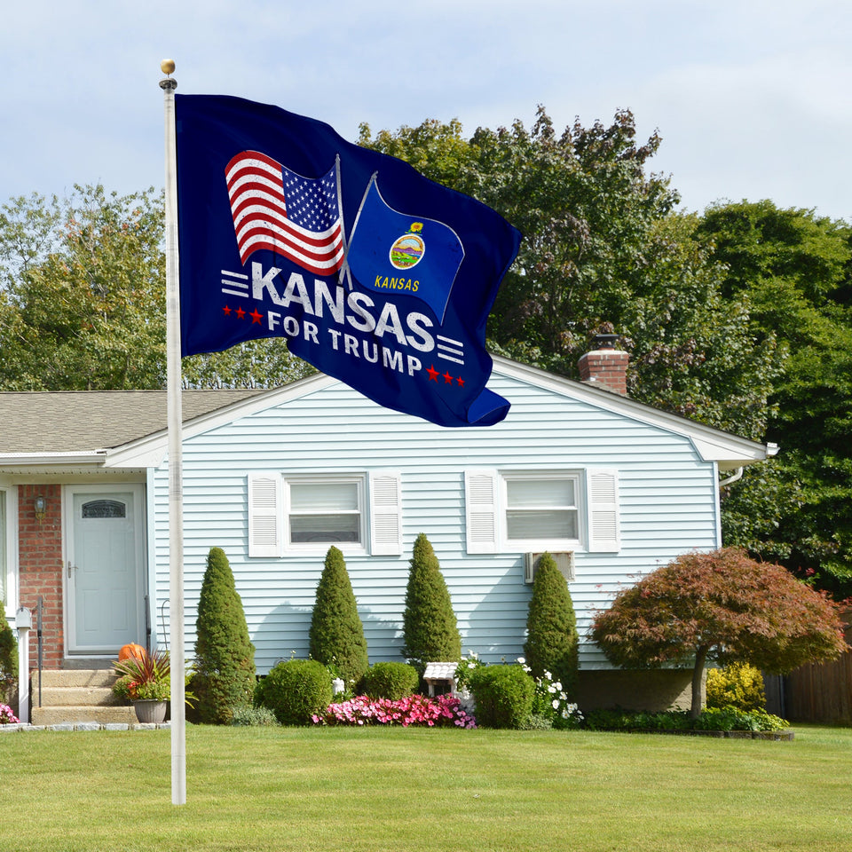 Kansas For Trump 3 x 5 Flag - Limited Edition Dual Flags