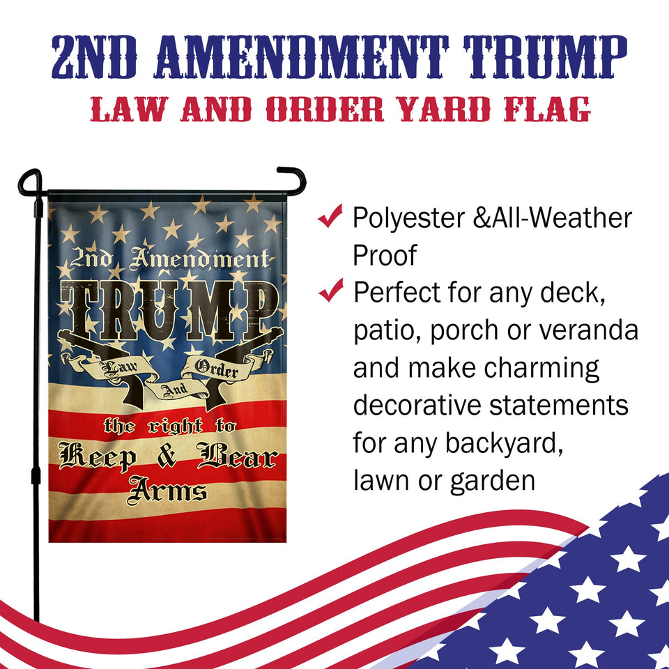 Trump Law & Order Yard Flag