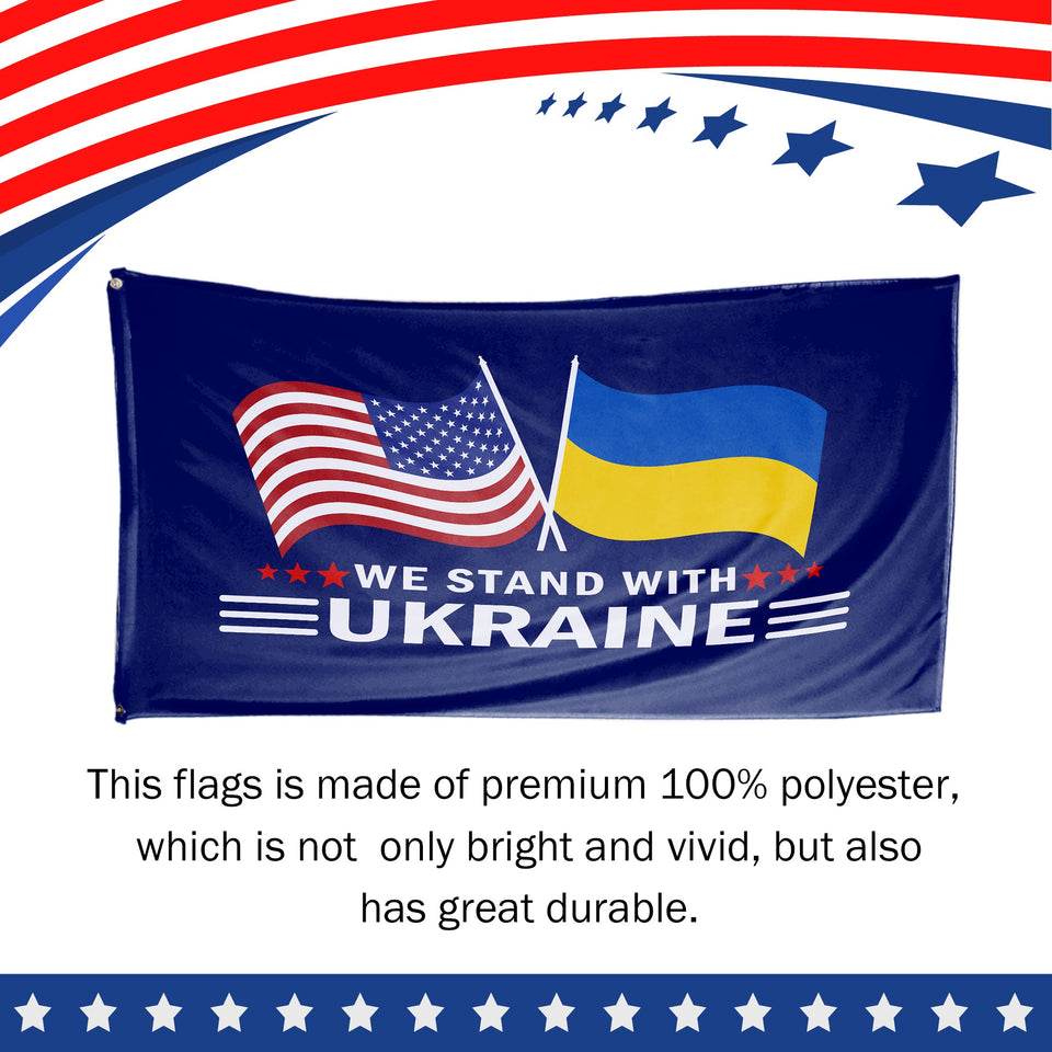 We Stand With Ukraine Limited Edition 3 x 5 Flag