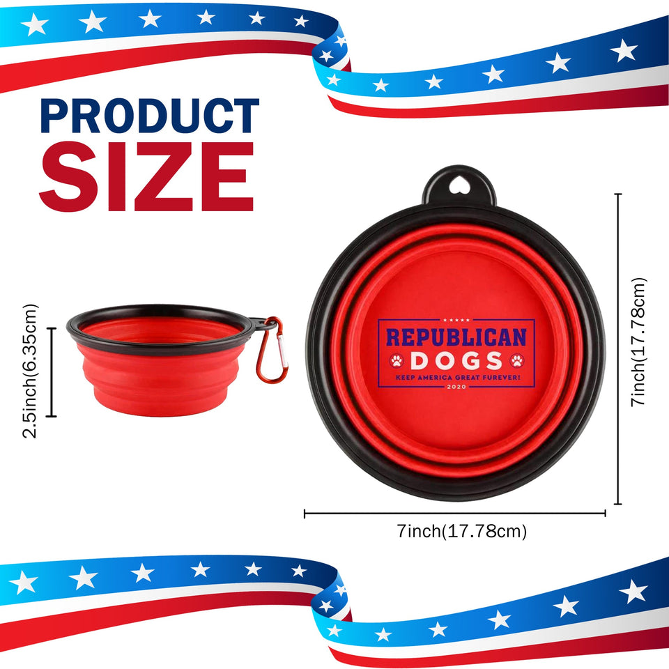 Republican Dogs Collapsible Dog Bowl