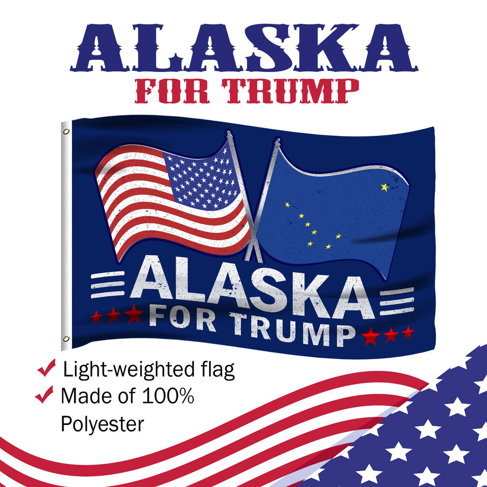 Alaska For Trump 3 x 5 Flag - Limited Edition Dual Flags
