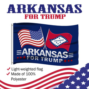 Trump 2024 Make Votes Count Again & Arkansas For Trump 3 x 5 Flag Bundle