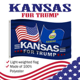 Kansas For Trump 3 x 5 Flag - Limited Edition Dual Flags