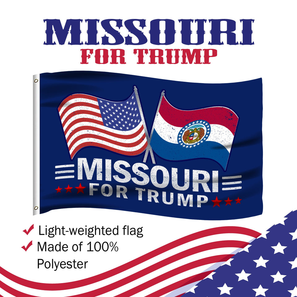 Missouri For Trump 3 x 5 Flag - Limited Edition Dual Flags