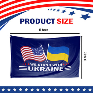 We Stand With Ukraine Limited Edition 3 x 5 Flag