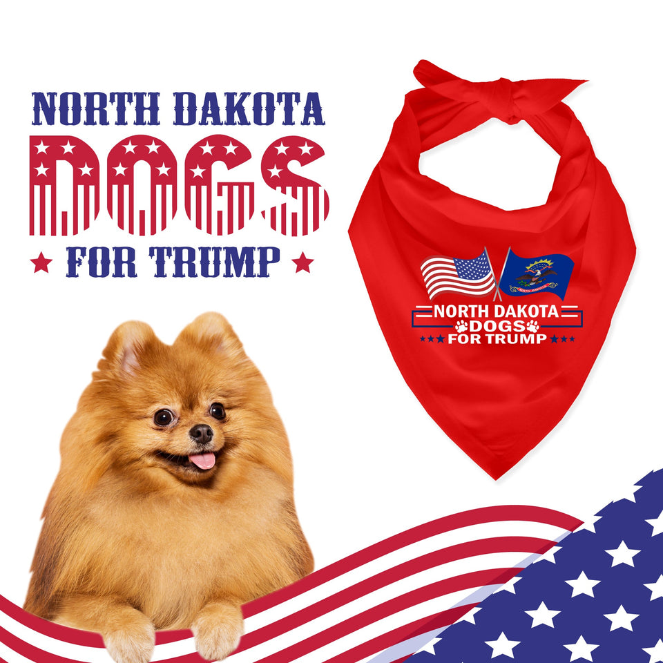 North Dakota For Trump Dog Bandana Limited Edition