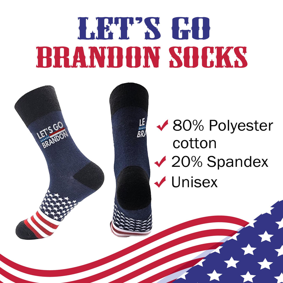 Let's Go Brandon Navy Socks
