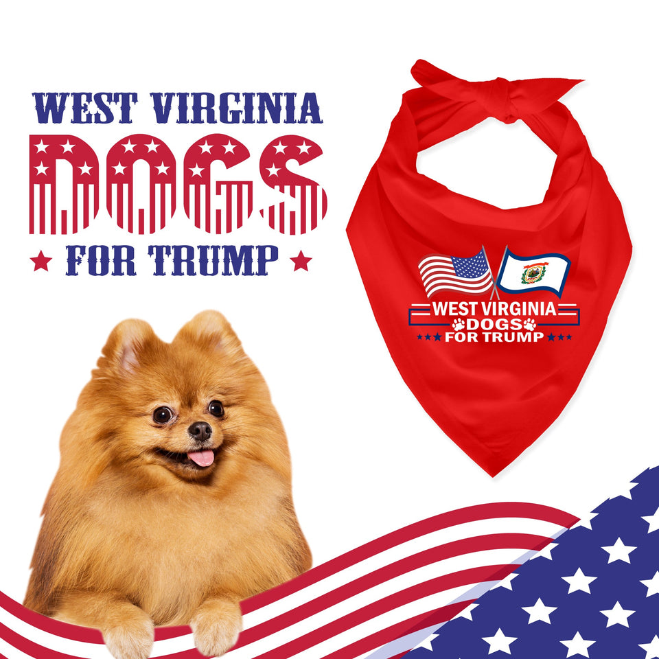 West Virginia For Trump Dog Bandana Limited Edition