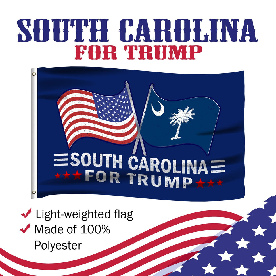 Trump 2024 Make Votes Count Again & South Carolina For Trump 3 x 5 Flag Bundle