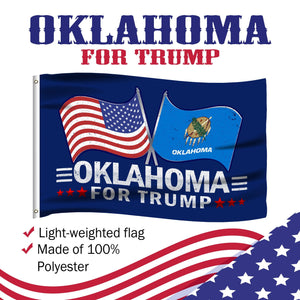 Trump 2024 Make Votes Count Again & Oklahoma For Trump 3 x 5 Flag Bundle