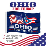 Trump 2024 Make Votes Count Again & Ohio For Trump 3 x 5 Flag Bundle