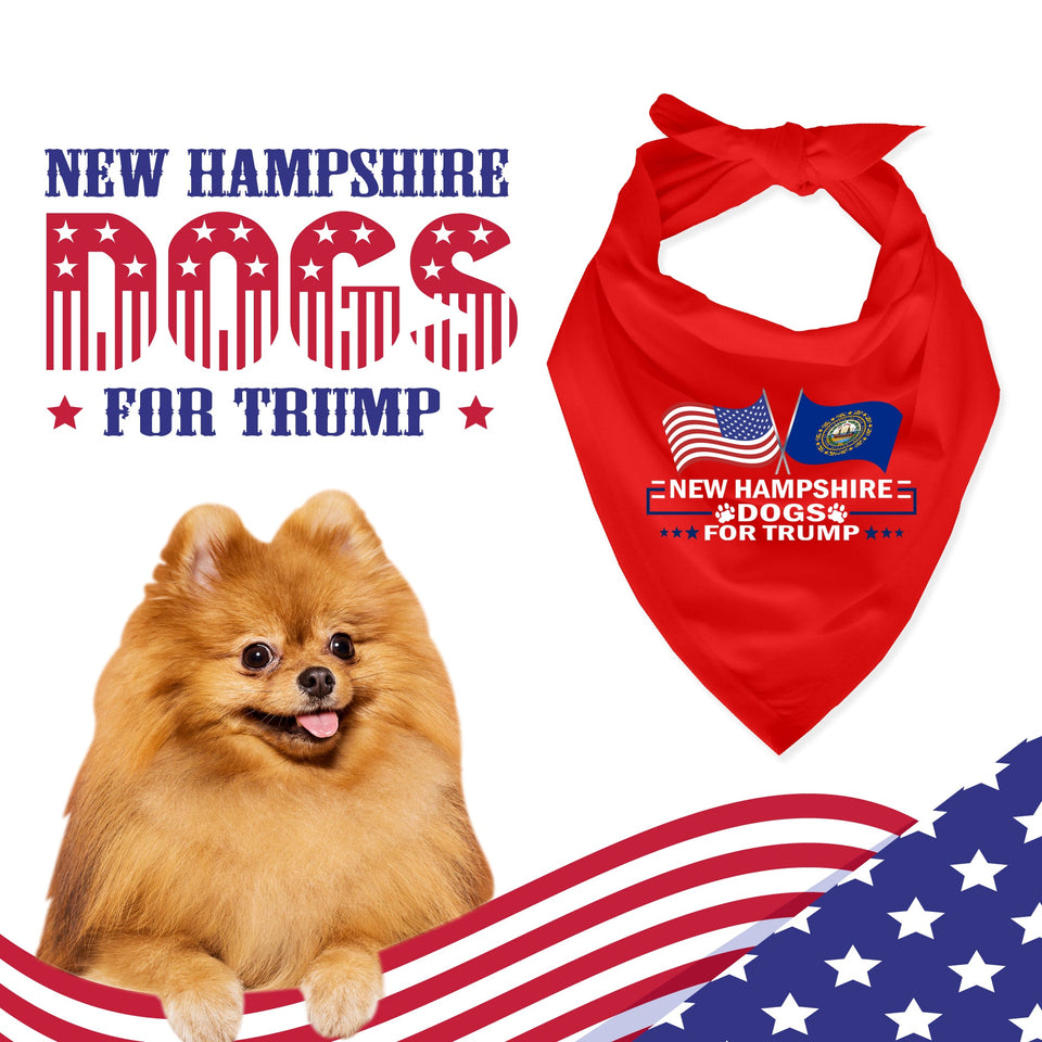 New Hampshire For Trump Dog Bandana Limited Edition