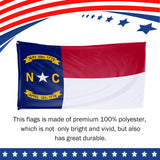 North Carolina State Flag 3 x 5 Feet