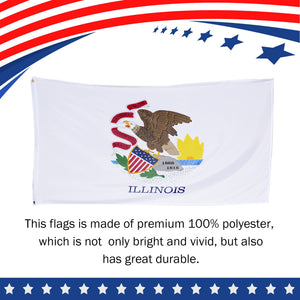 Illinois State Flag 3 x 5 Feet