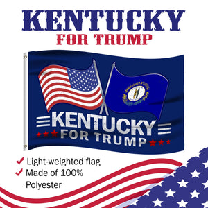 Kentucky For Trump 3 x 5 Flag - Limited Edition Dual Flags