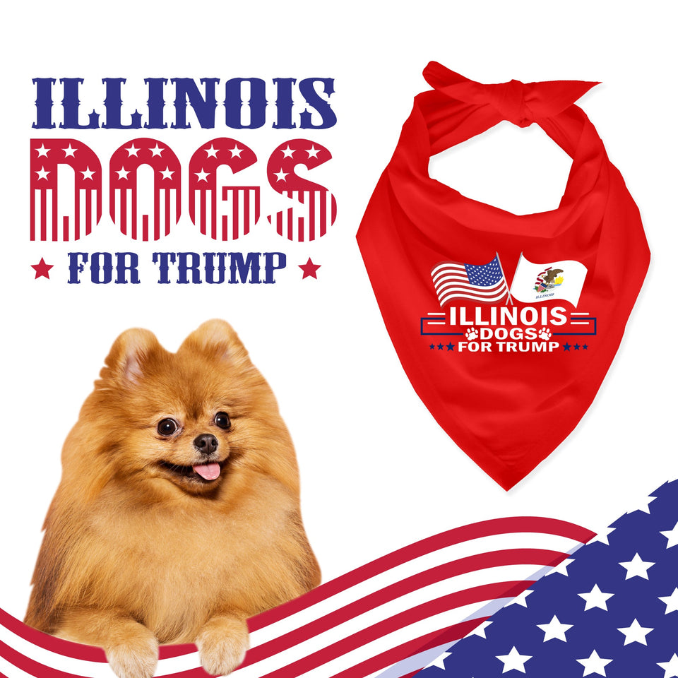 Illinois For Trump Dog Bandana Limited Edition