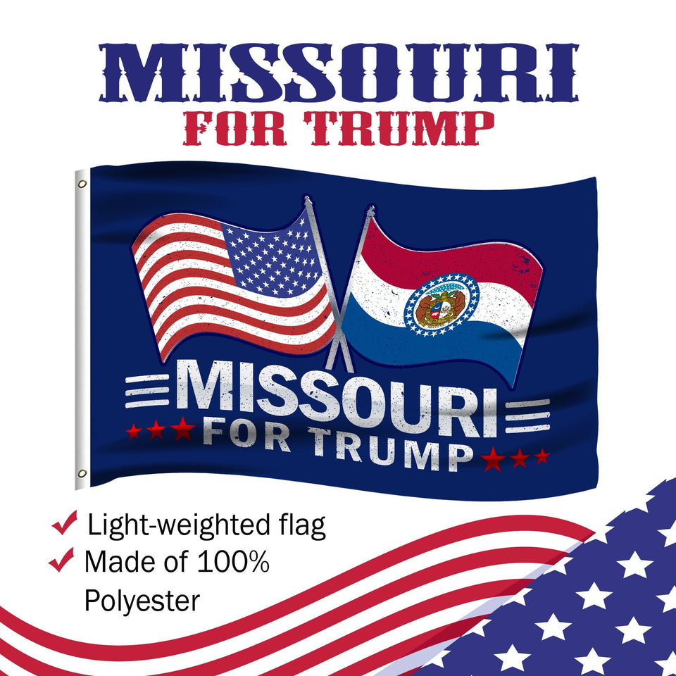 Trump 2024 Make Votes Count Again & Missouri For Trump 3 x 5 Flag Bundle
