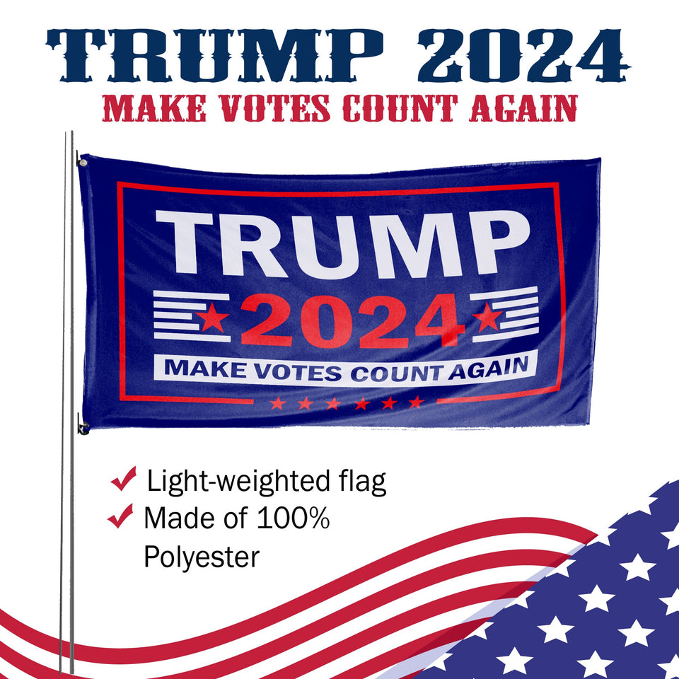 Trump 2024 Make Votes Count Again Limited Edition 3 x 5 Flag