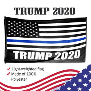 Thin Blue Line Trump 2020 American Flag - 3 x 5 Feet