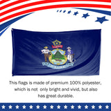 Maine State Flag 3 x 5 Feet