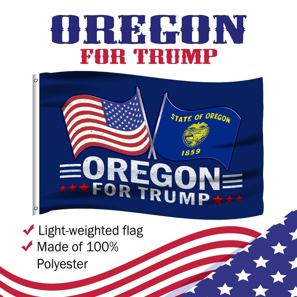 Trump 2024 Make Votes Count Again & Oregon For Trump 3 x 5 Flag Bundle