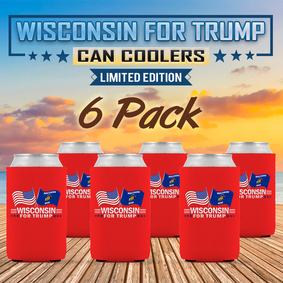 Wisconsin For Trump Limited Edition Can Cooler 6 Pack