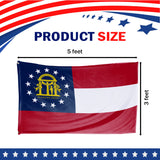 Georgia State Flag 3 x 5 Feet