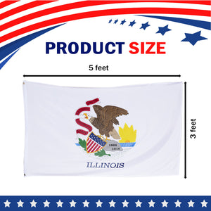 Illinois State Flag 3 x 5 Feet