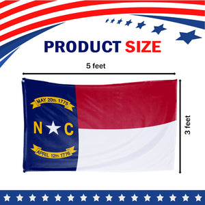 North Carolina State Flag 3 x 5 Feet