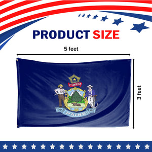 Maine State Flag 3 x 5 Feet