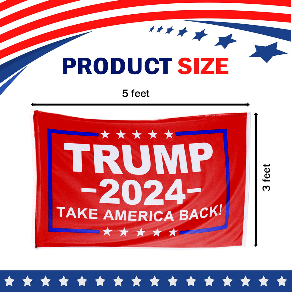Trump 2024 Take America Back Red Flag