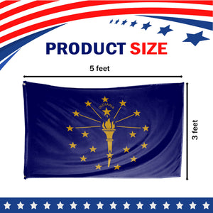 Indiana State Flag 3 x 5 Feet