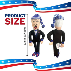 Sleepy Joe Biden Chew Toy Doll + Free Washington For Trump Dog Bandana