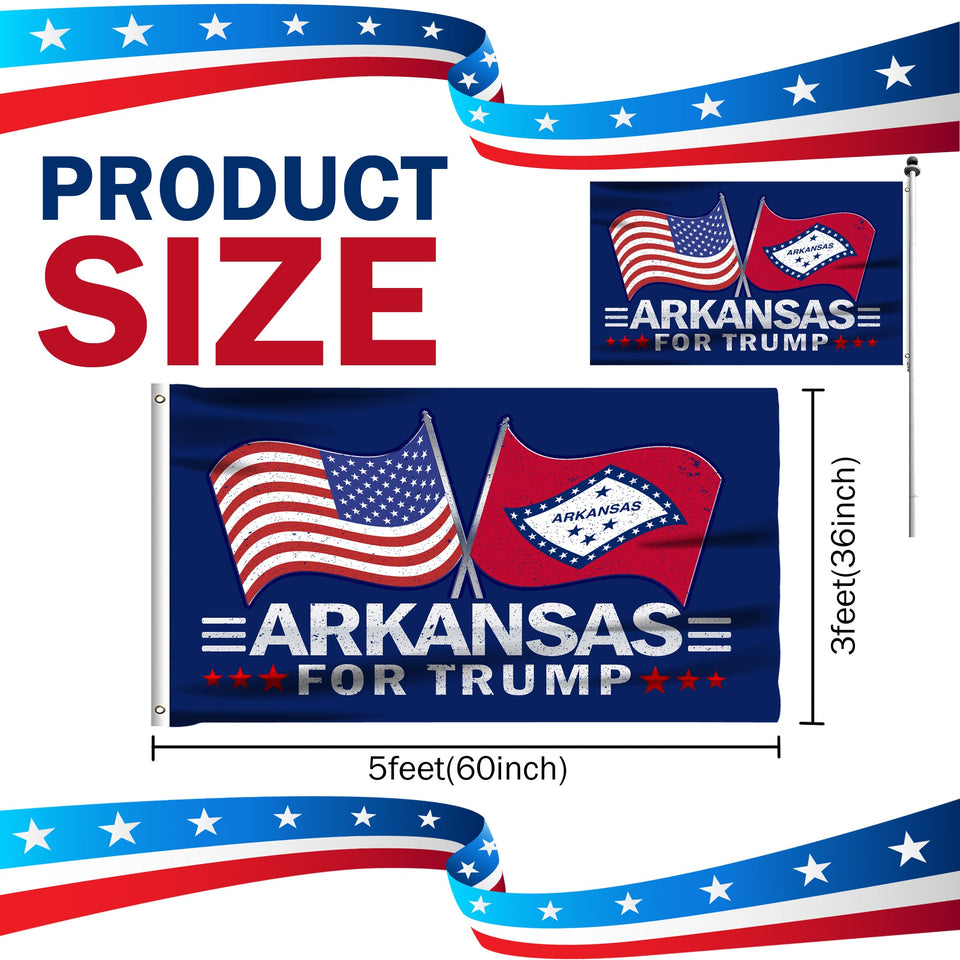 Arkansas For Trump 3 x 5 Flag - Limited Edition Dual Flag
