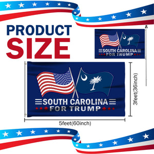 South Carolina For Trump 3 x 5 Flag - Limited Edition Dual Flags