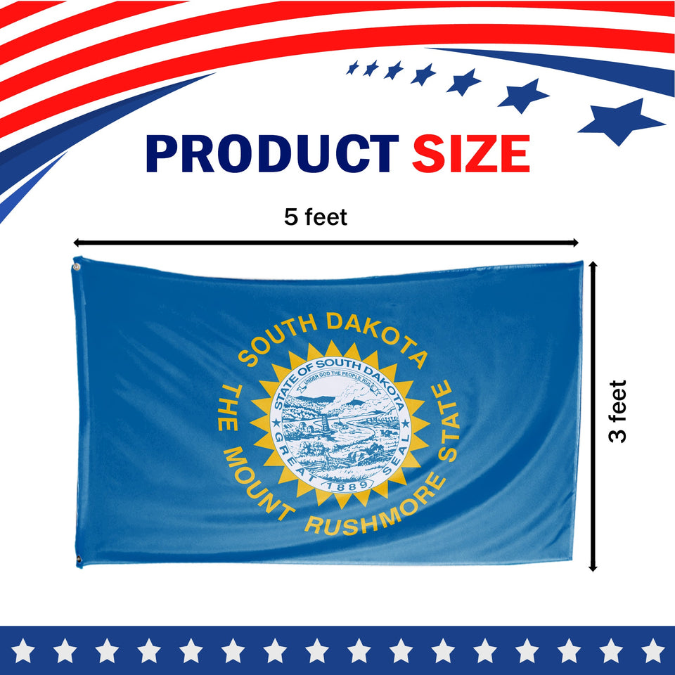 South Dakota State Flag 3 x 5 Feet