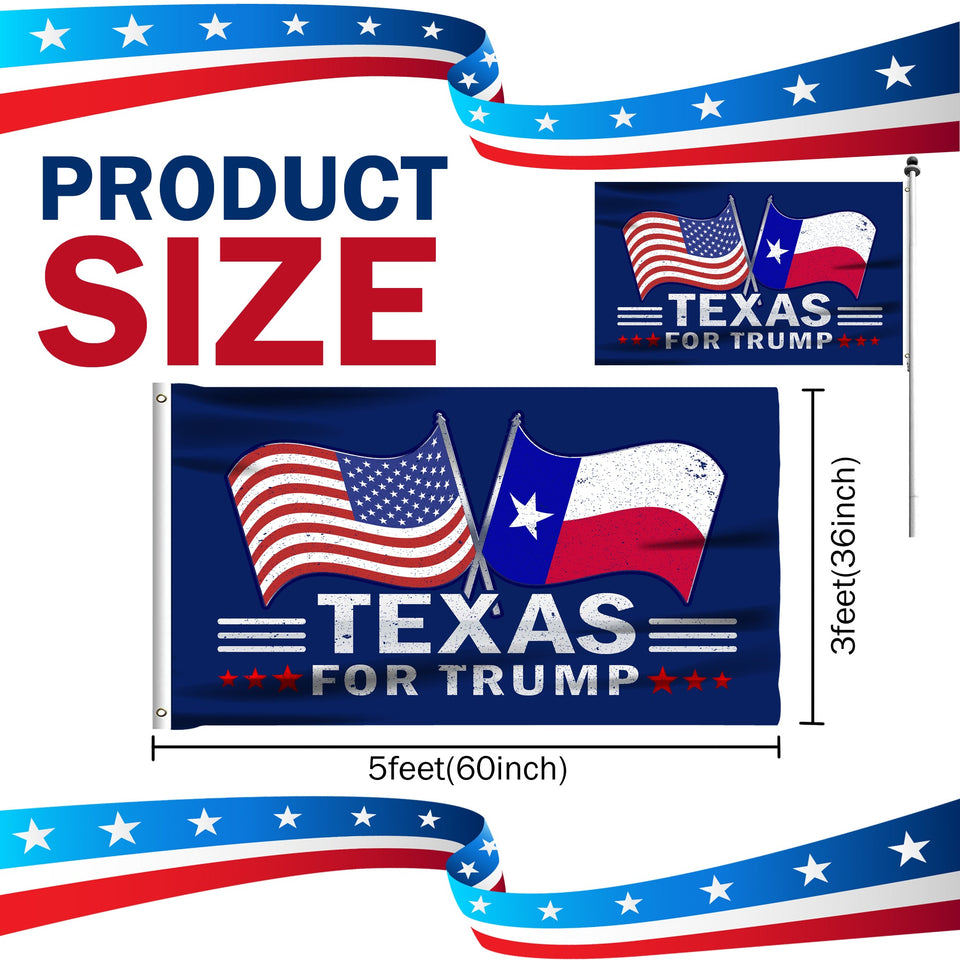 Texas For Trump 3 x 5 Flag - Limited Edition Dual Flags