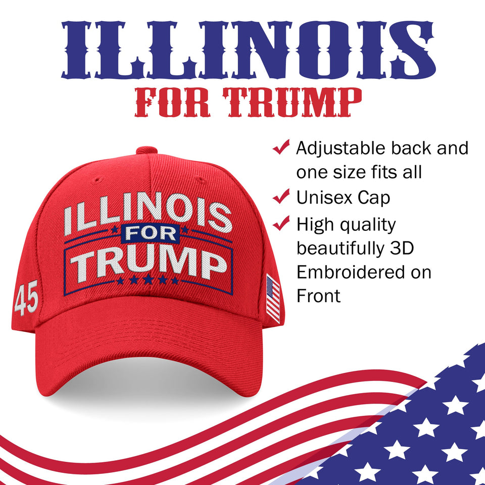 Illinois For Trump Limited Edition Embroidered Hat