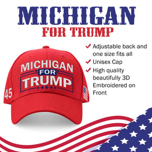 Michigan For Trump Limited Edition Embroidered Hat