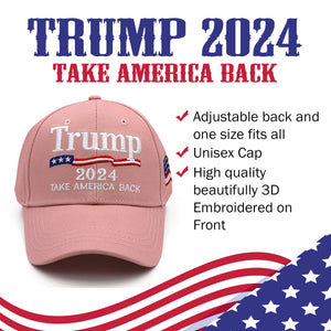 Trump 2024 Take America Back Pink Hat