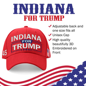 Indiana For Trump Limited Edition Embroidered Hat