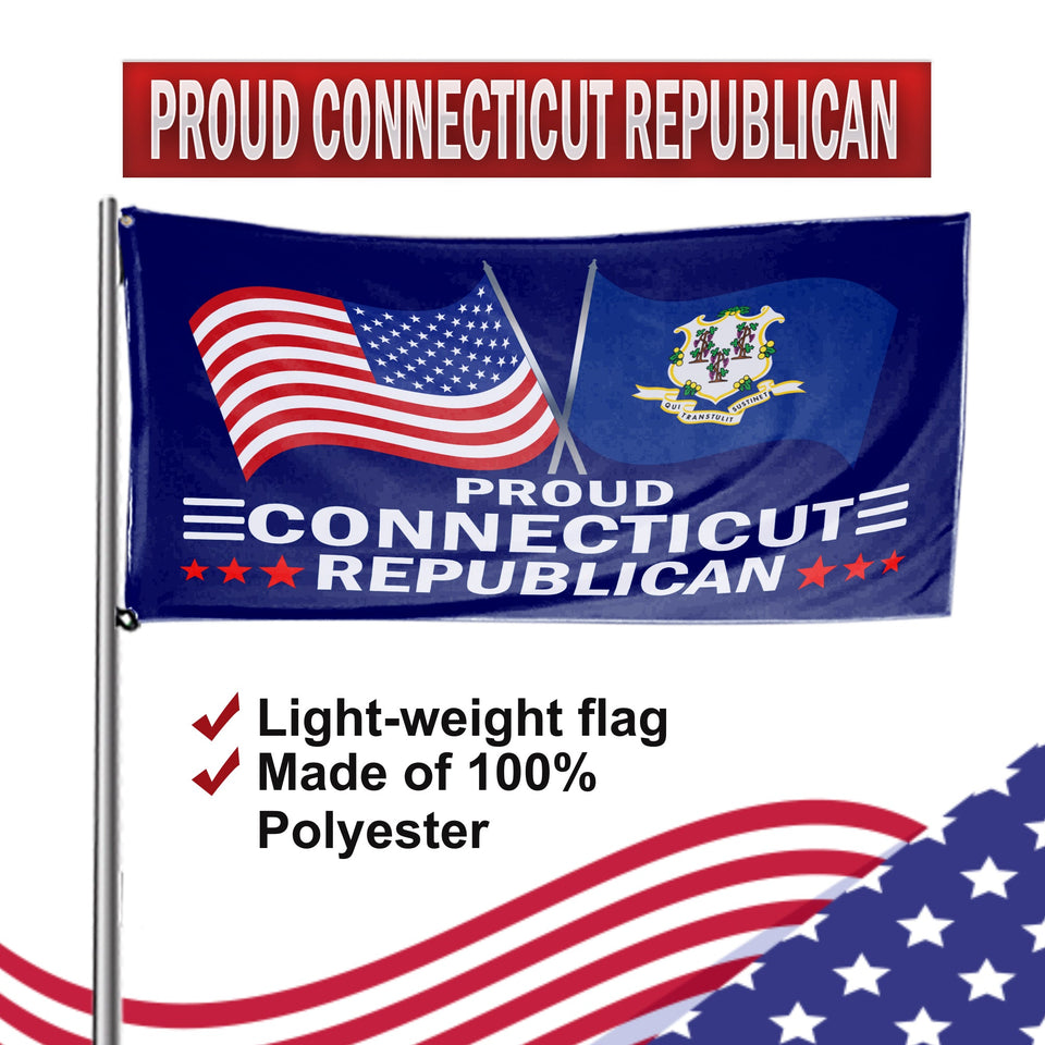 Proud Connecticut Republican 3 x 5 Flag - Limited Edition Flags