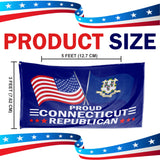 Proud Connecticut Republican 3 x 5 Flag - Limited Edition Flags